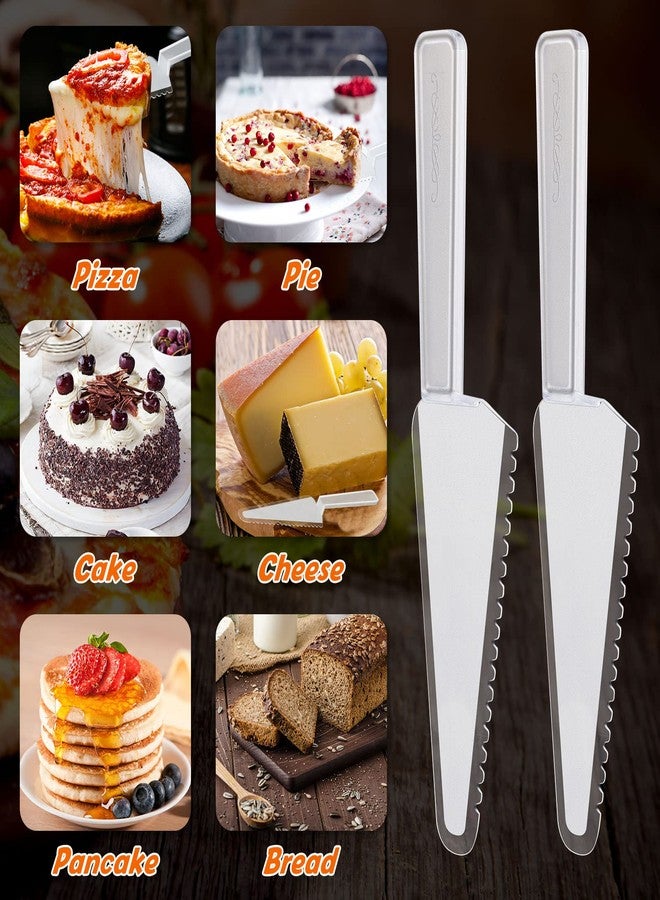 Suclain Disposable Cake Cutter 9.1 Inch Plastic Cake Server Cutting Plastic Spatula Knives Pie Pizza Pastry Slicer Serving Utensils for Kitchen Wedding(Clear,100 Pieces) - Image 4